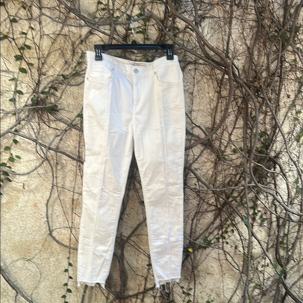 Free People Cream Skinny Jeans